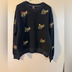 Switch Remarkable Kings Sherpa Sweatshirt L Black Crown Embroidered